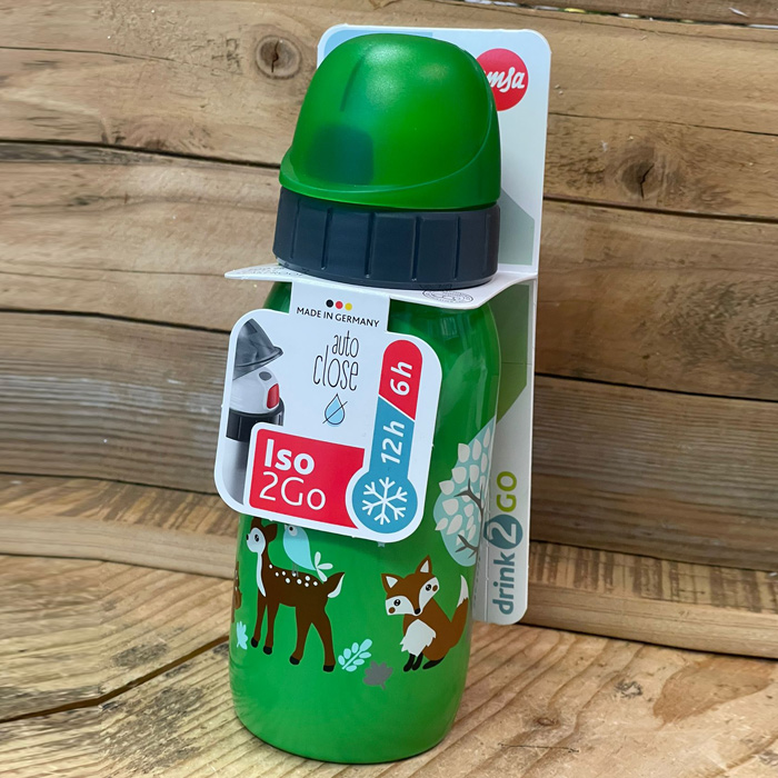Bottiglia termica in acciaio inox per bambini Animali del bosco