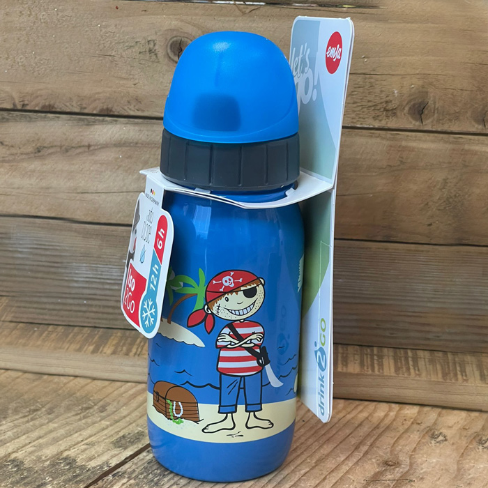 Bottiglia termica in acciaio inox per bambini Pirati - 0,35 lt -  Santincasa | Tutto ciò che ti serve per abbellire casa a prezzi imbattibili