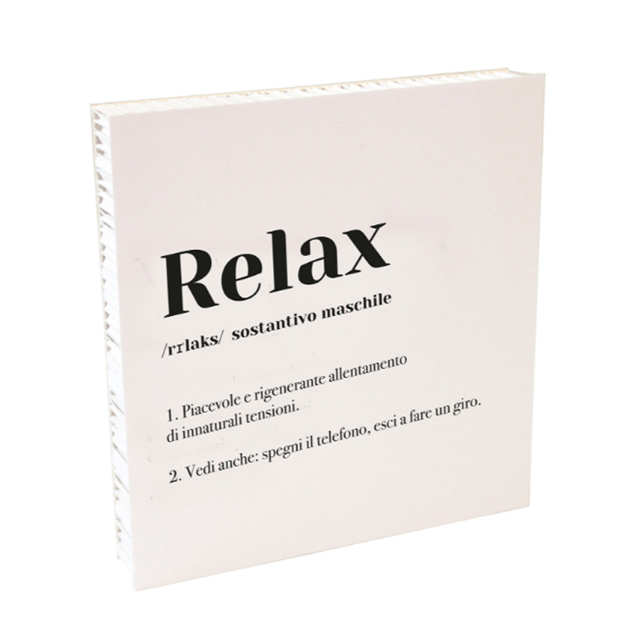 ESSENTIAL Quadretto “Relax” - 20 x 20 cm - Santincasa  Tutto ciò che ti  serve per abbellire casa a prezzi imbattibili