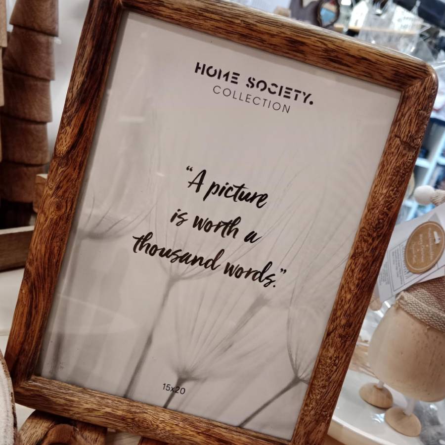 HOME SOCIETY Cornice portafoto Amelie in legno - 15 x 20 cm - Santincasa  | Tutto ciò che ti serve per abbellire casa a prezzi imbattibili
